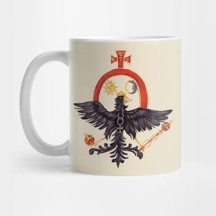 Black Eagle with alchemical sun & moon Mug